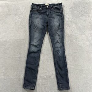 BKE Payton Skinny Jeans Women 28 L Dark Blue Mid Rise Boho Casual Rock